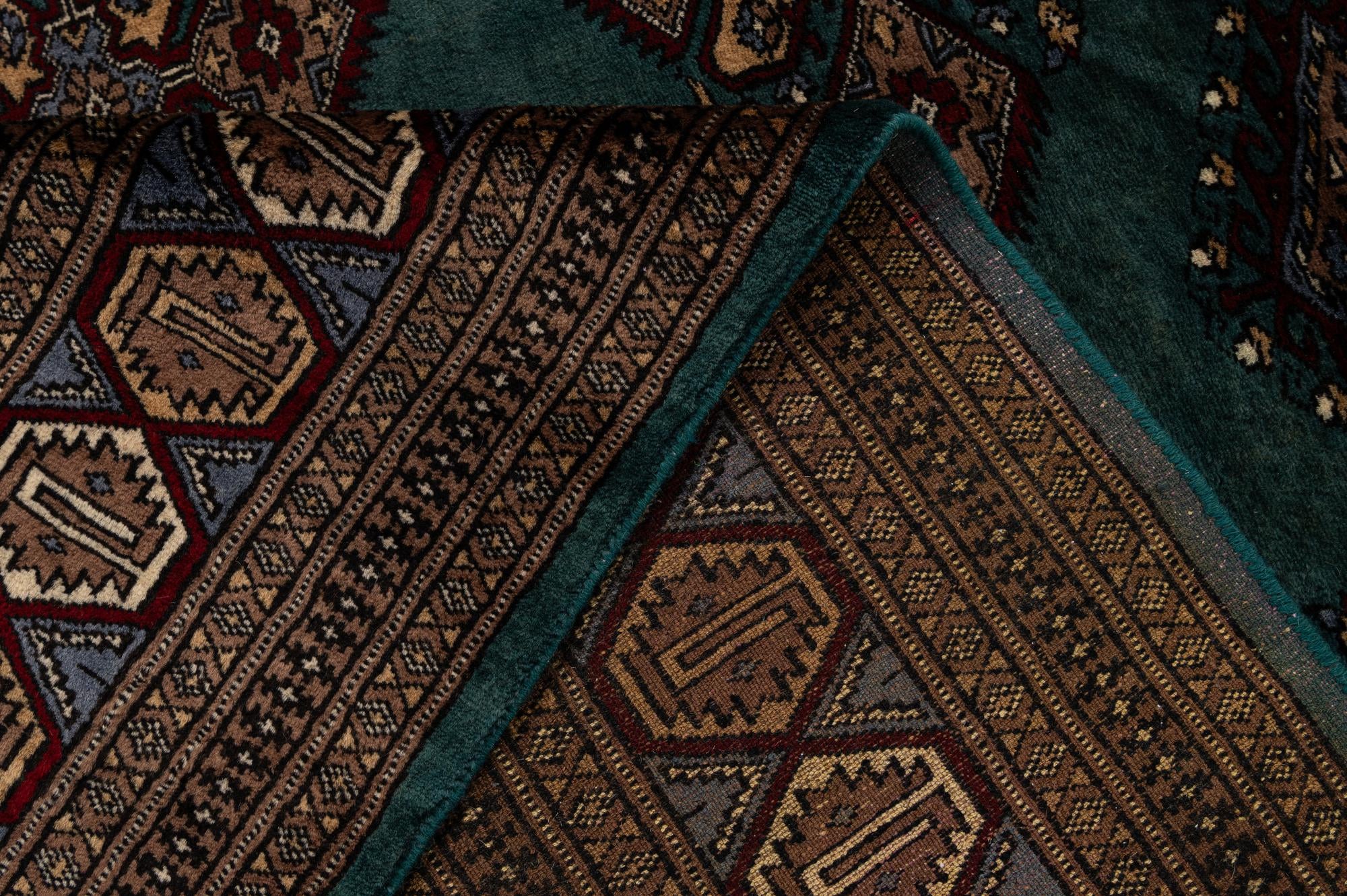 6' 3 x 9' 8 Hand Knotted Bokhara Oriental Wool Rug