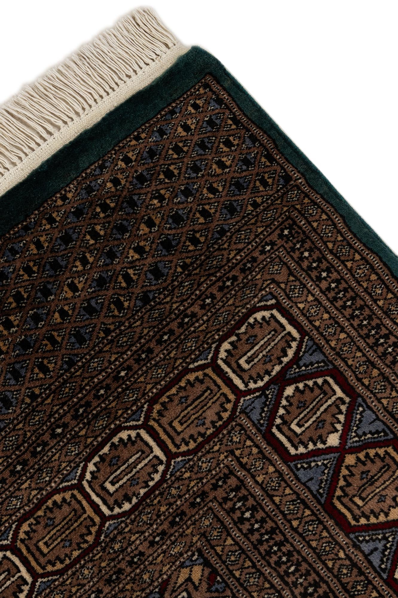 6' 3 x 9' 8 Hand Knotted Bokhara Oriental Wool Rug