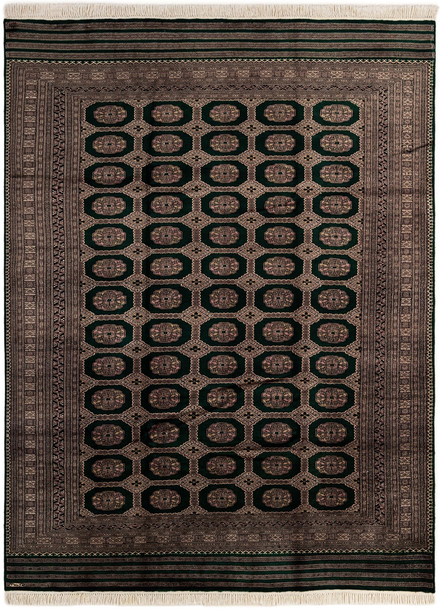 7' x 9' 4 Hand Knotted Bokhara Oriental Rug