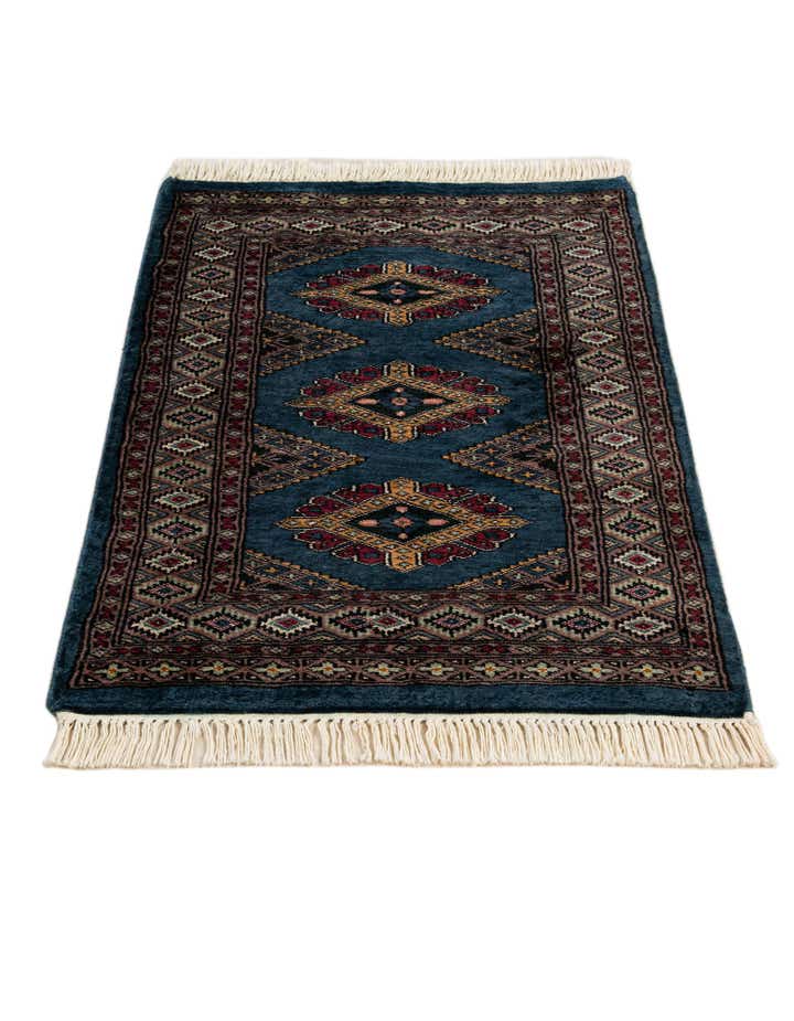 60cm x 90cm Hand Knotted Bokhara Oriental Wool Rug