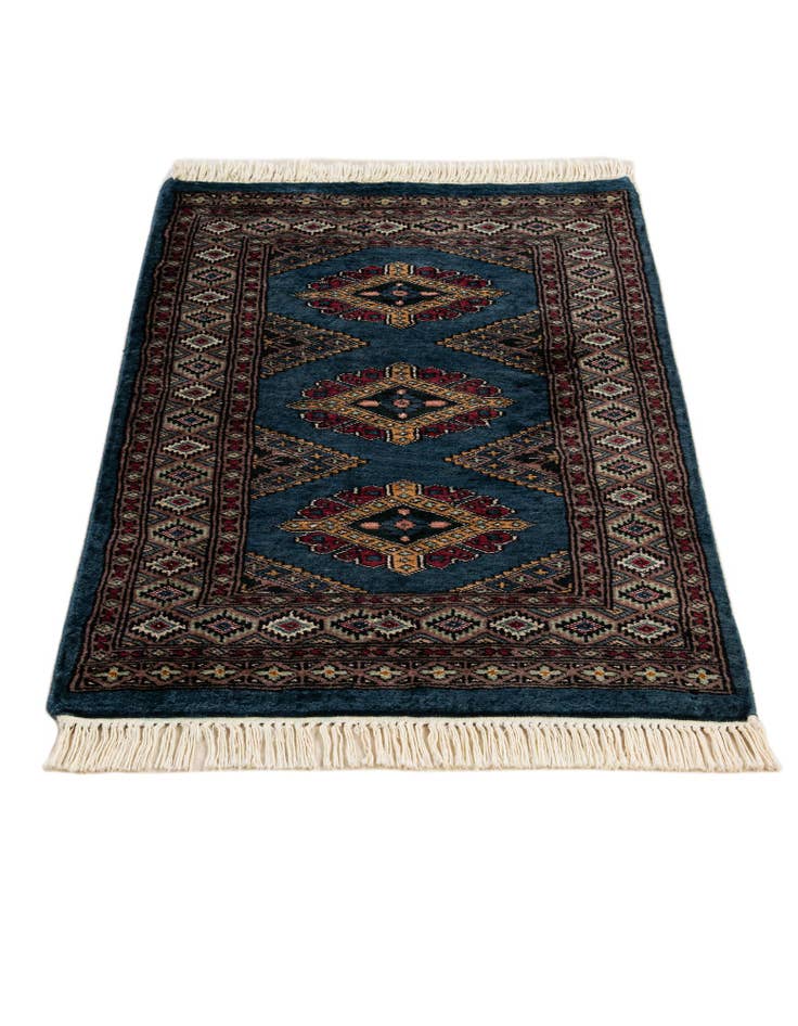 Detail image of 60cm x 90cm Hand Knotted Bokhara Oriental Wool Rug