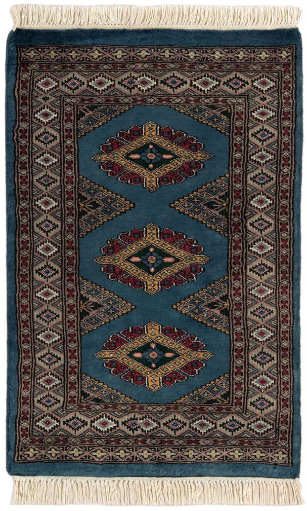 60cm x 90cm Hand Knotted Bokhara Oriental Wool Rug