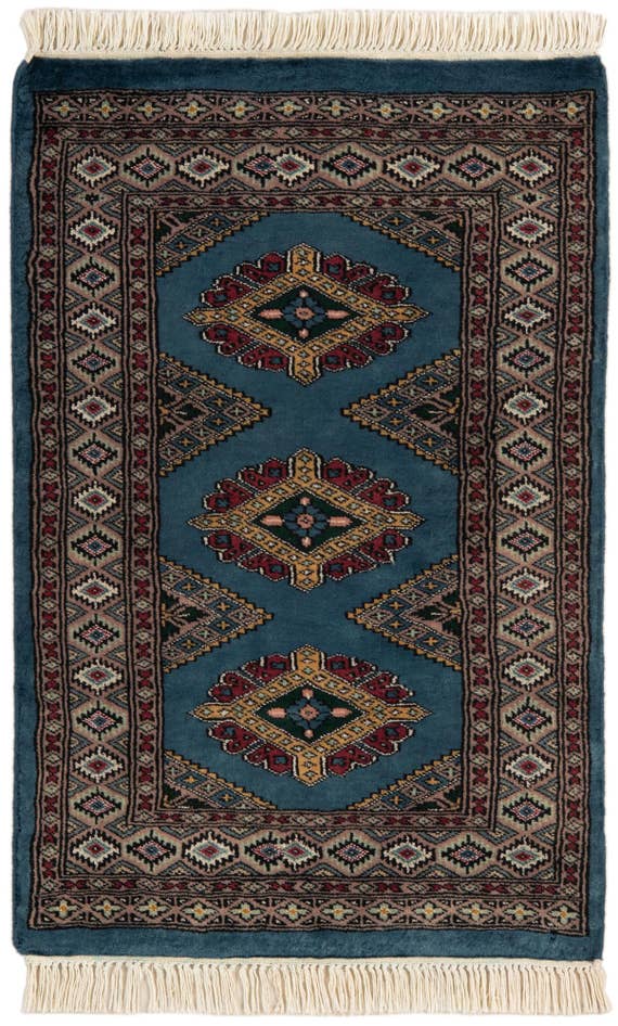 Detail image of 60cm x 90cm Hand Knotted Bokhara Oriental Wool Rug