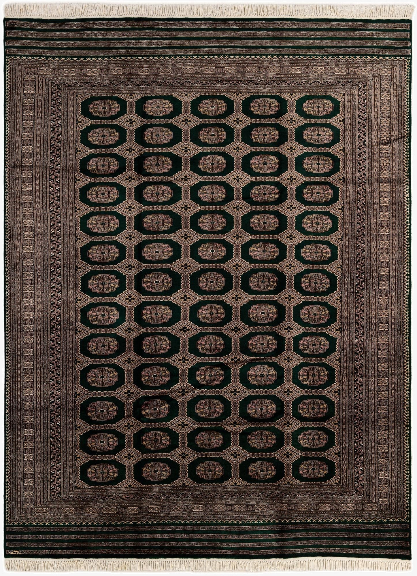 7' x 9' 4  Hand Knotted Bokhara Oriental Rug