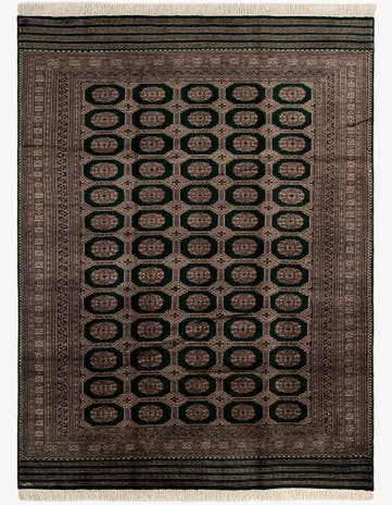 7' x 9' 4 Hand Knotted Bokhara Oriental Rug