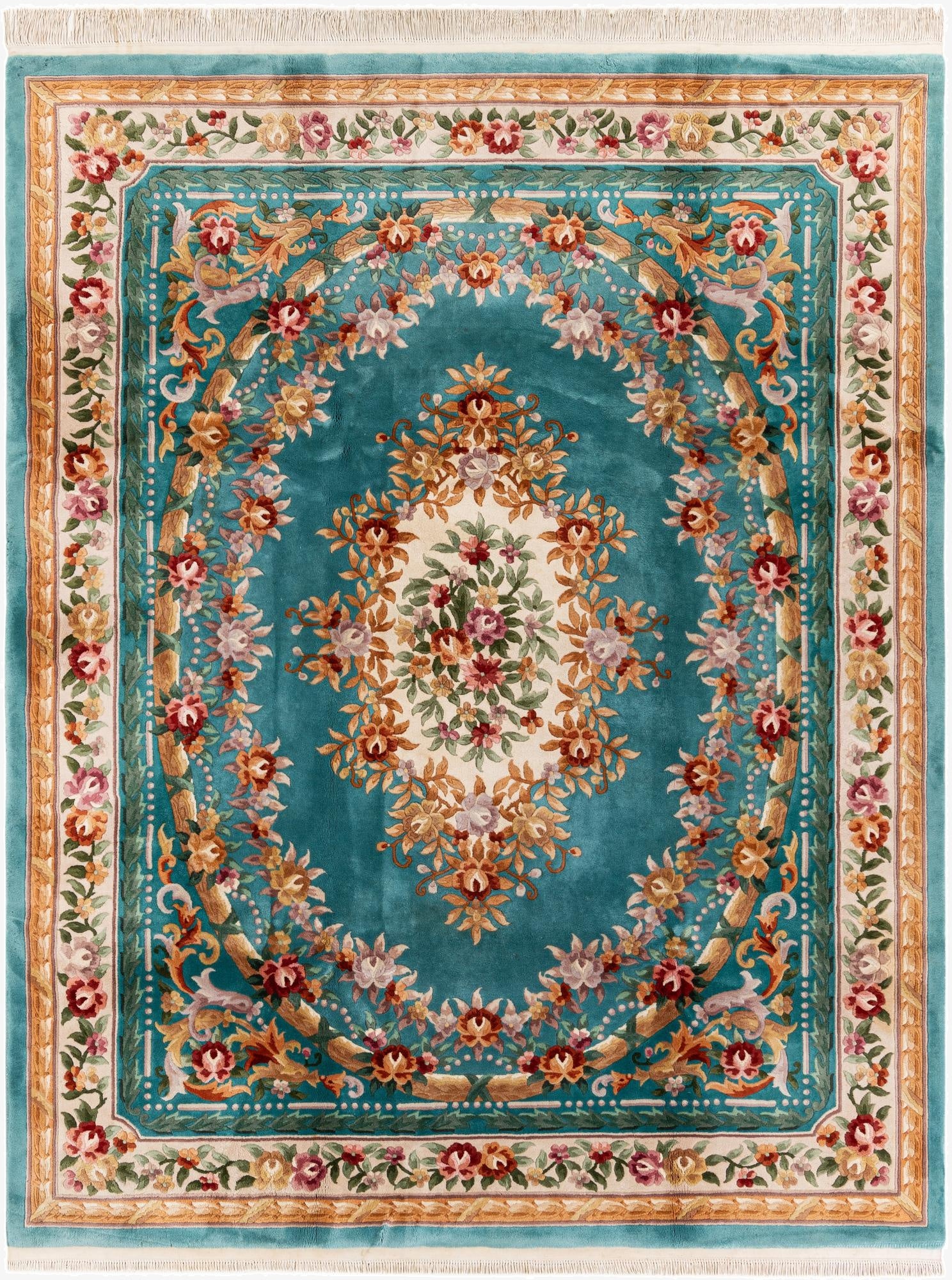 245cm x 318cm  Hand Knotted Pekín tallado Wool Alfombra