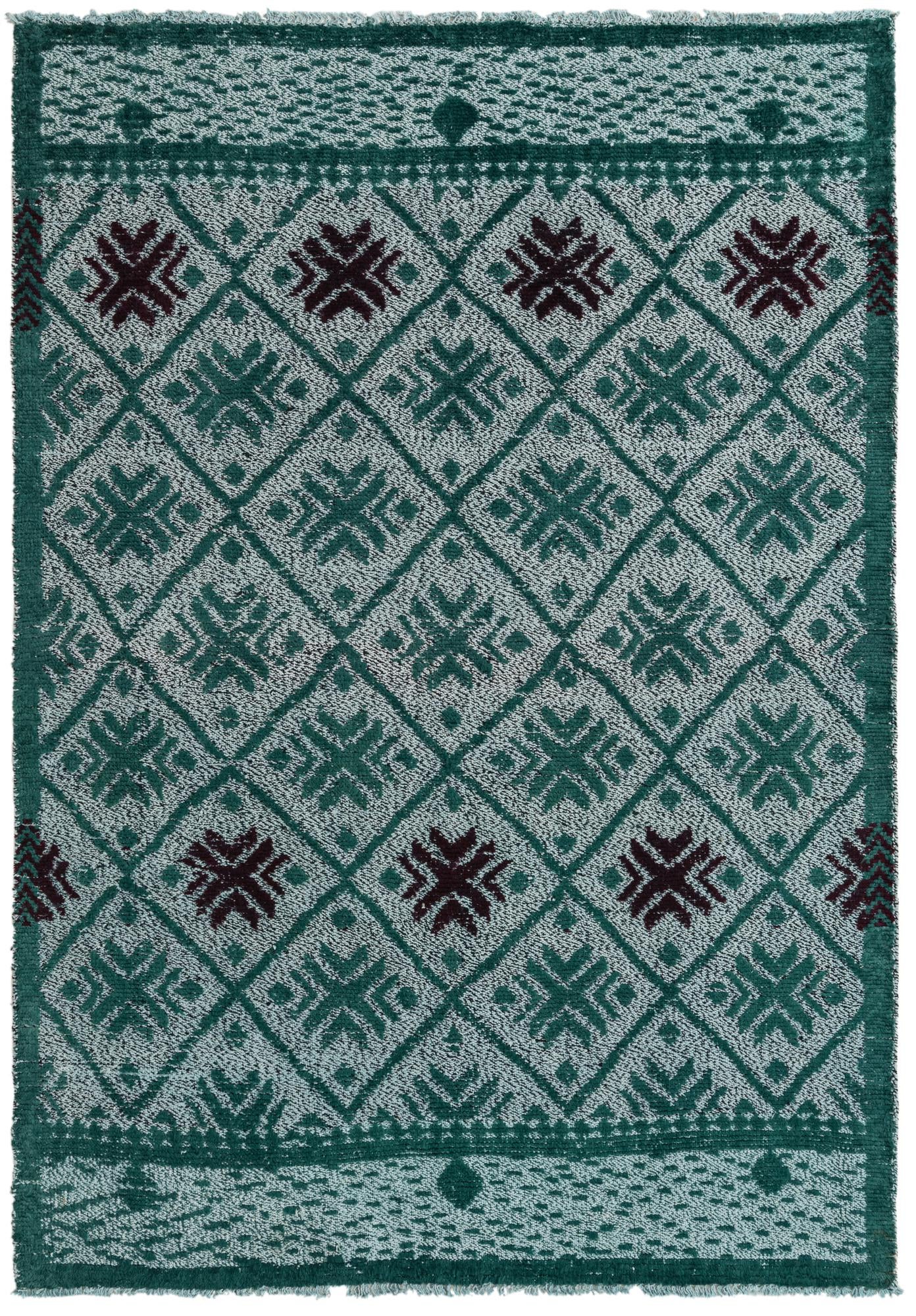 4' 11 x 7' Hand Knotted Darya Wool Rug