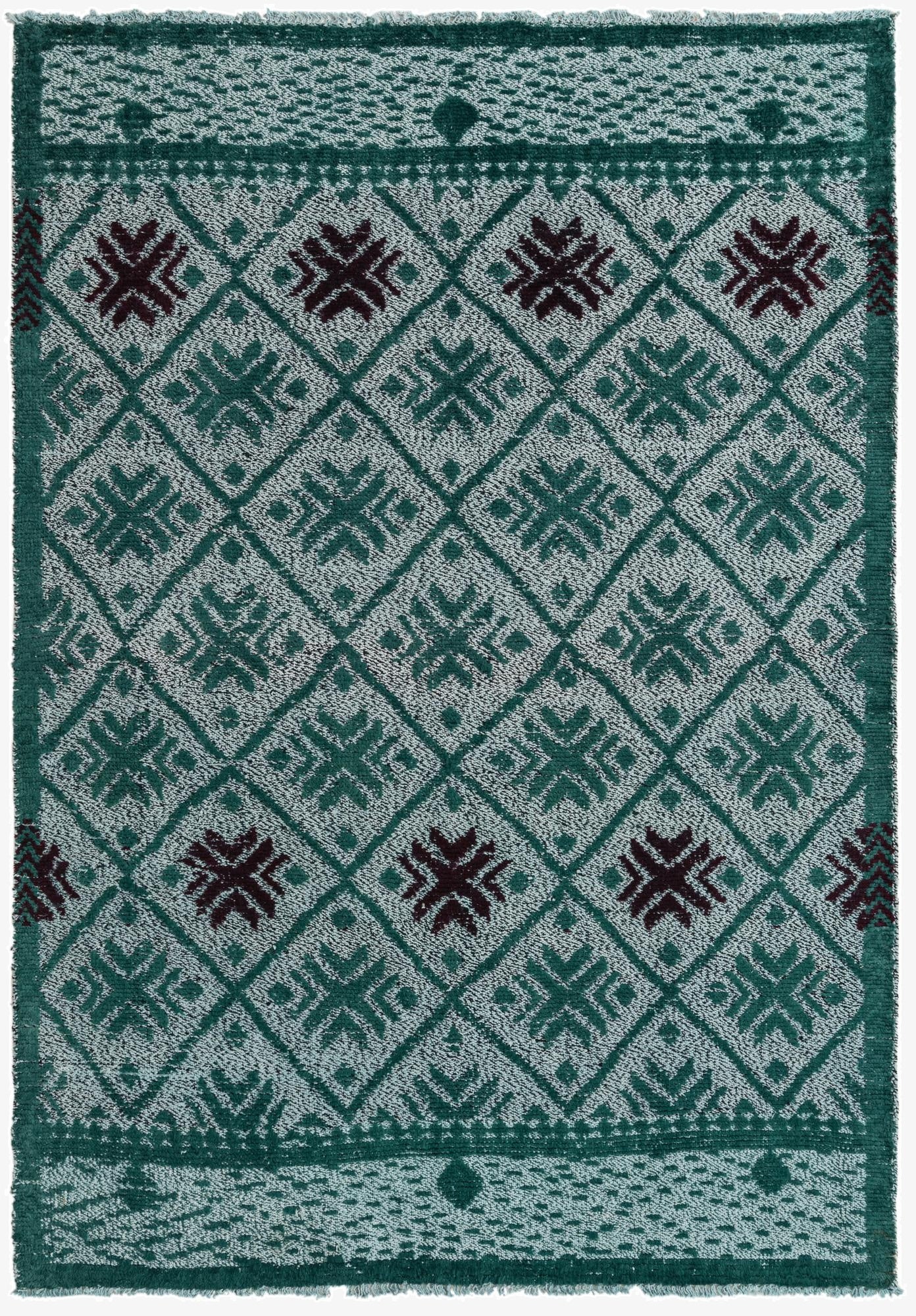 4' 11 x 7'  Hand Knotted Darya Wool Rug