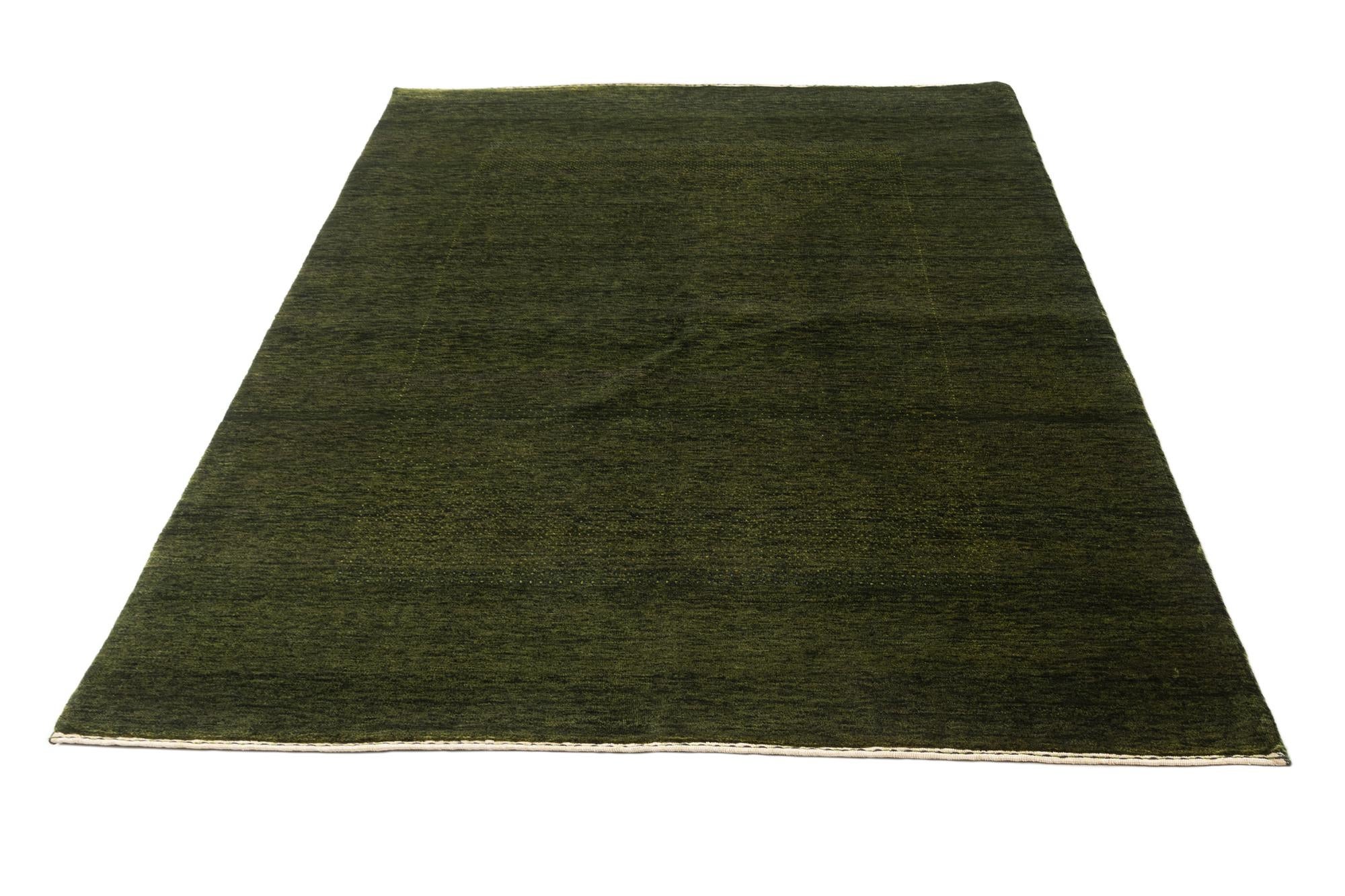 5' x 7' Hand Knotted Gabbeh Wool Rug