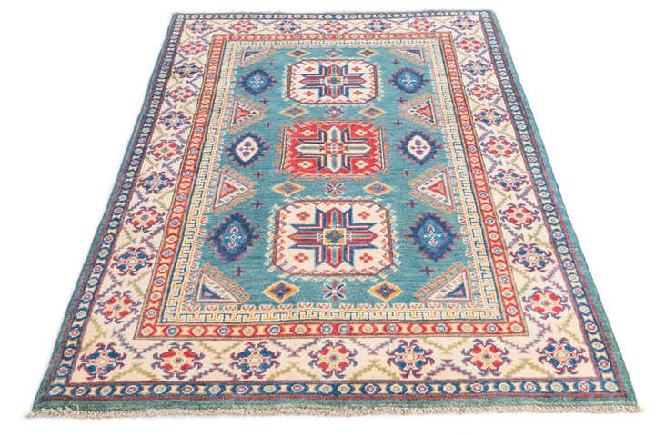 4' x 6' 1 Hand Knotted Kazak Rug