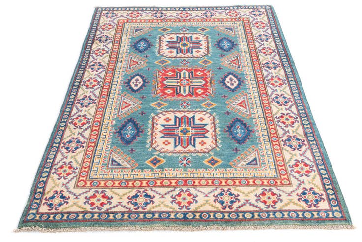 Detail image of 4' x 6' 1 Hand Knotted Kazak Rug