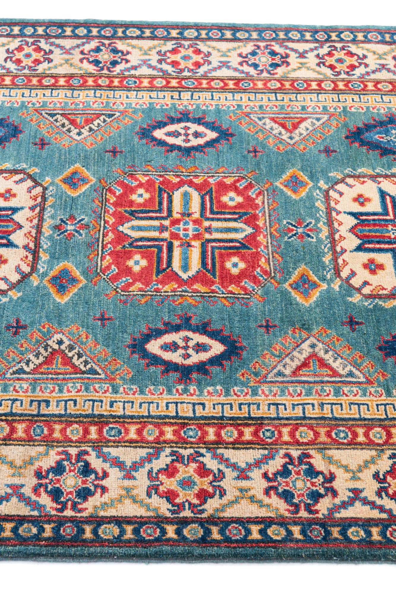 4' x 6' 1 Hand Knotted Kazak Rug