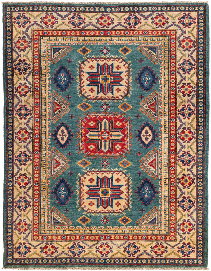 Detail image of 4' x 6' 1 Hand Knotted Kazak Rug