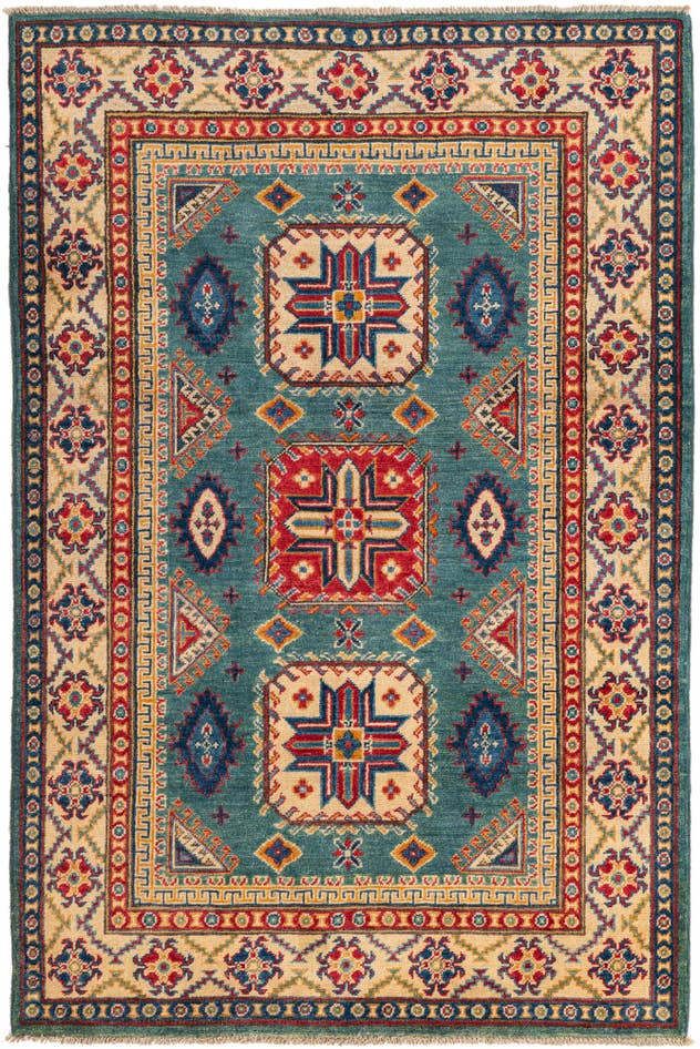 Detail image of 4' x 6' 1 Hand Knotted Kazak Rug