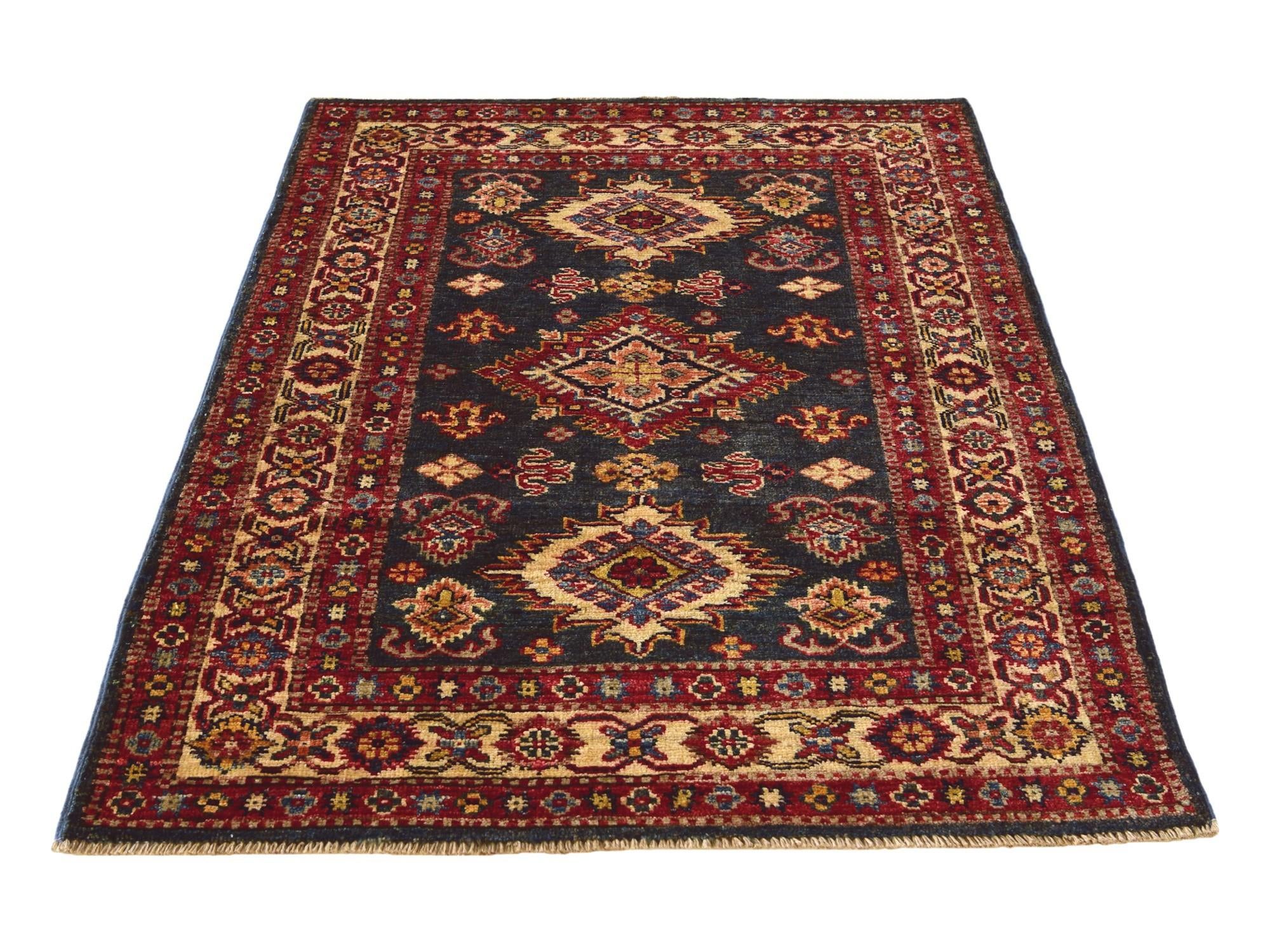 2' 11 x 4' 2 Hand Knotted Kazak Rug