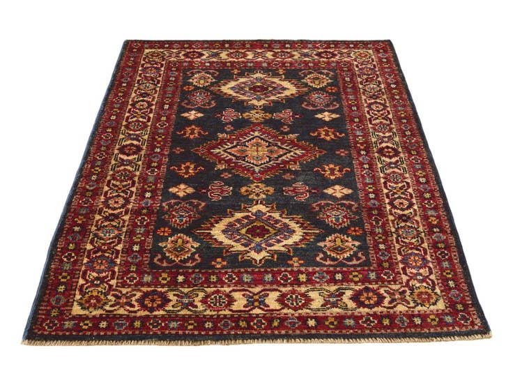 Detail image of 2' 11 x 4' 2 Hand Knotted Kazak Rug