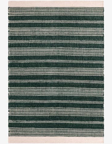 Hunter Green Hand Woven Lariat Rug
