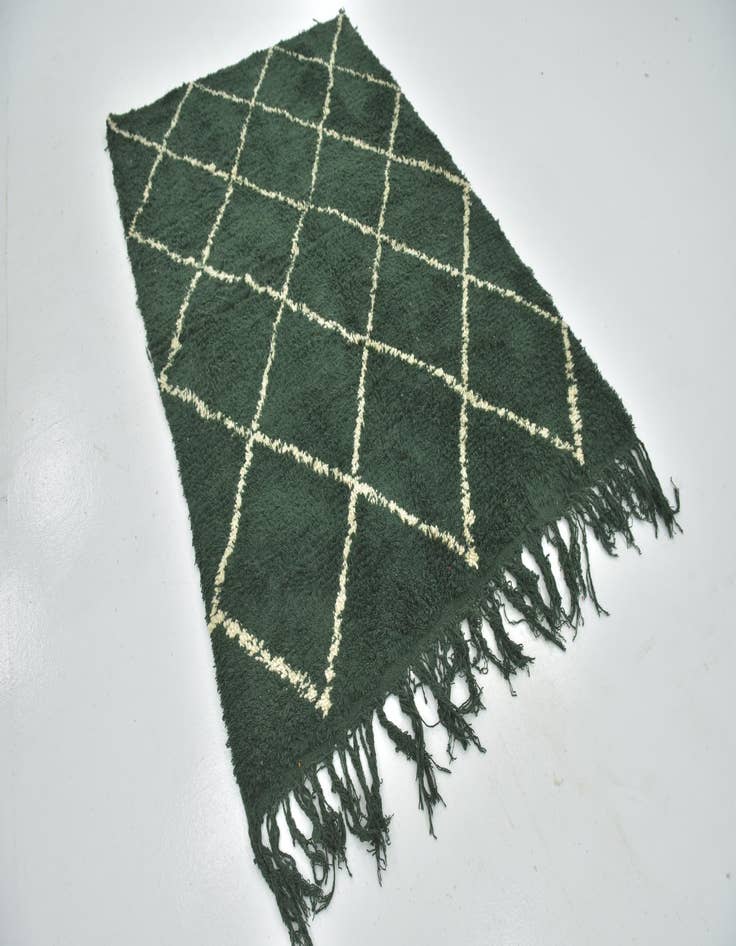 Detail image of 4' 10 x 7' 8 Hand Knotted Moroccan Wool Rug