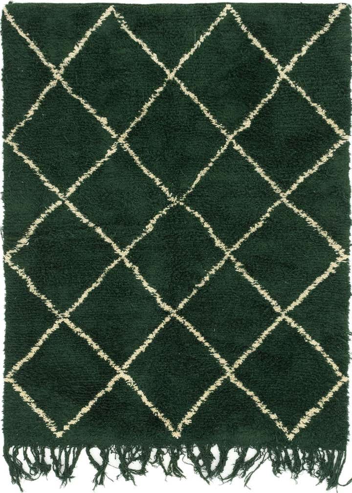 4' 10 x 7' 8 Hand Knotted Moroccan Wool Rug