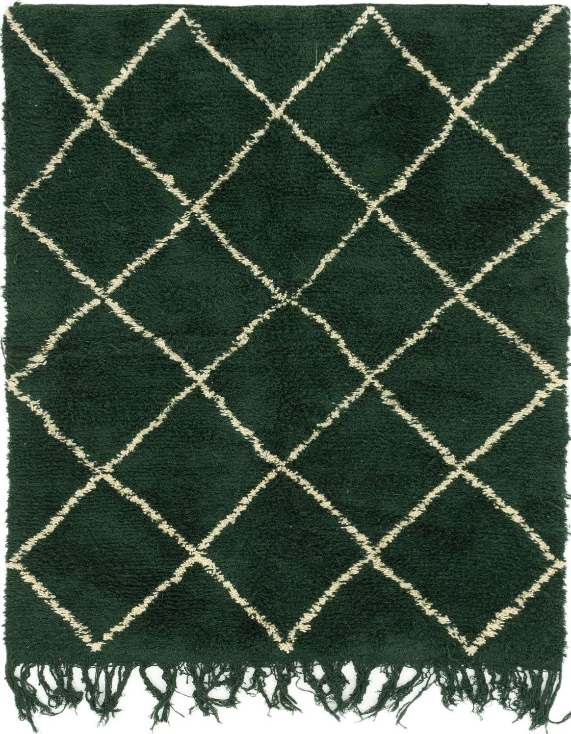 4' 10 x 7' 8 Hand Knotted Moroccan Wool Rug