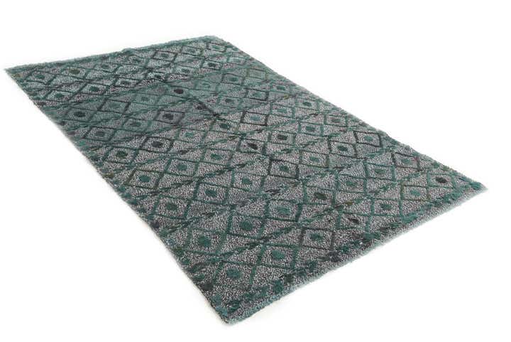 4' 3 x 6' 7 Hand Knotted Moroccan Wool Rug