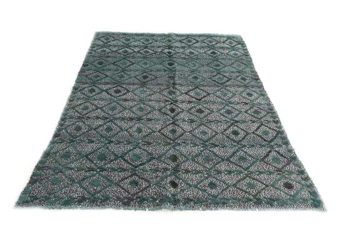 4' 3 x 6' 7 Hand Knotted Moroccan Wool Rug