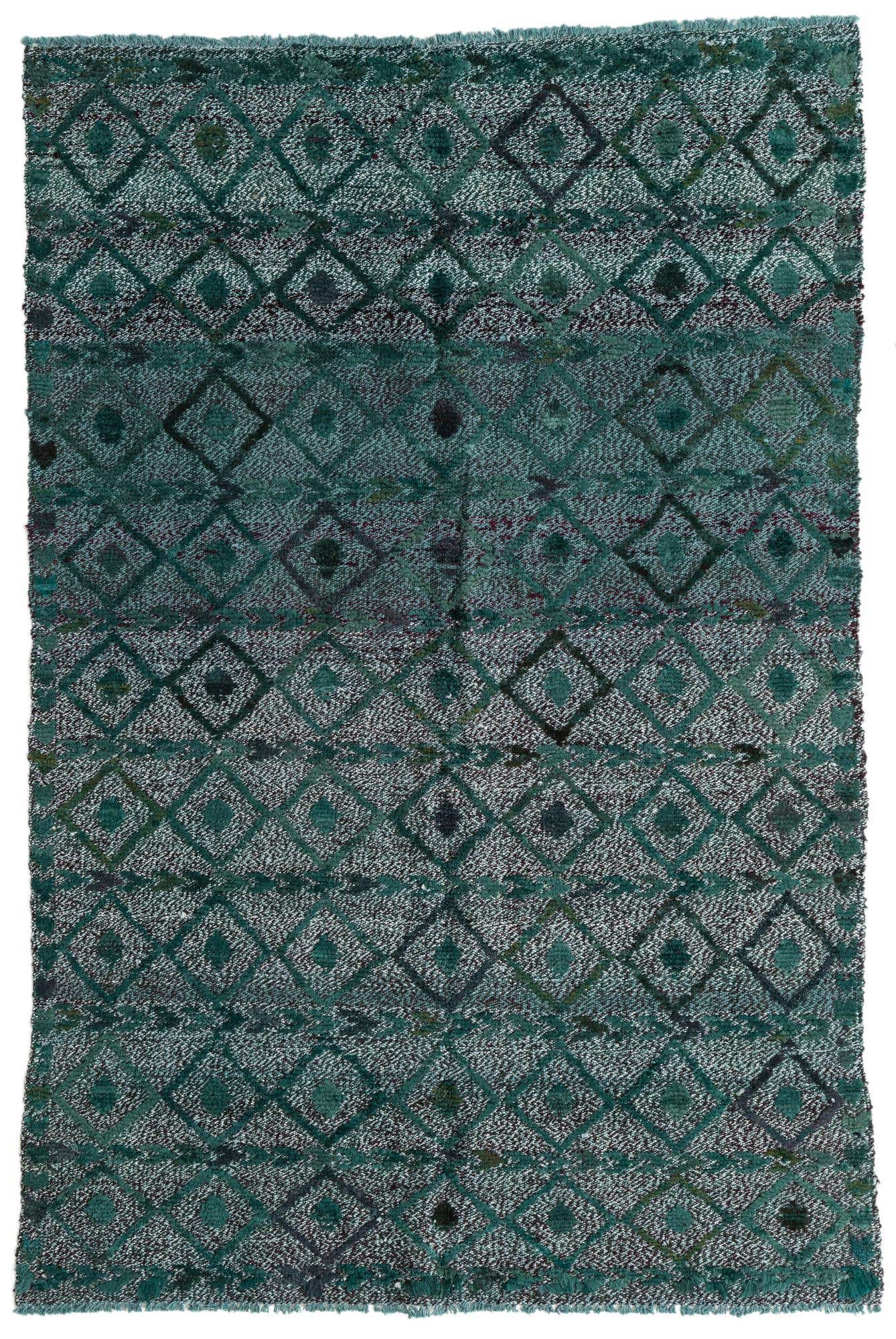 4' 3 x 6' 7 Hand Knotted Moroccan Wool Rug