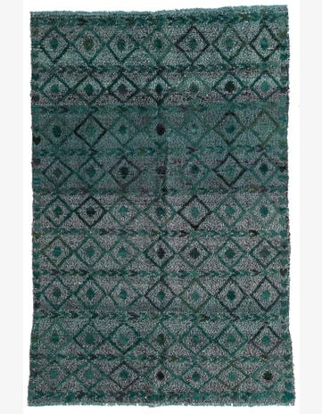 4' 3 x 6' 7 Hand Knotted Moroccan Wool Rug