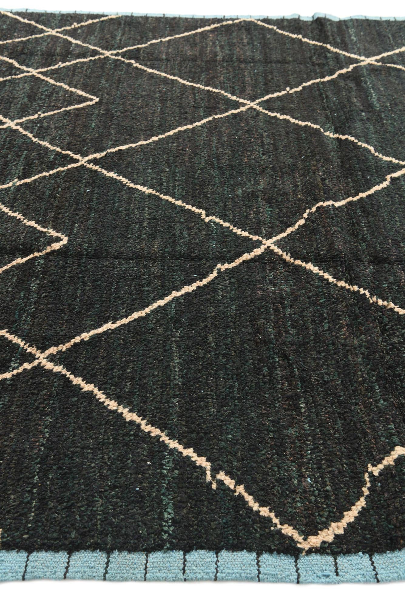 7' 8 x 10' 2 Hand Knotted Moroccan Wool Rug