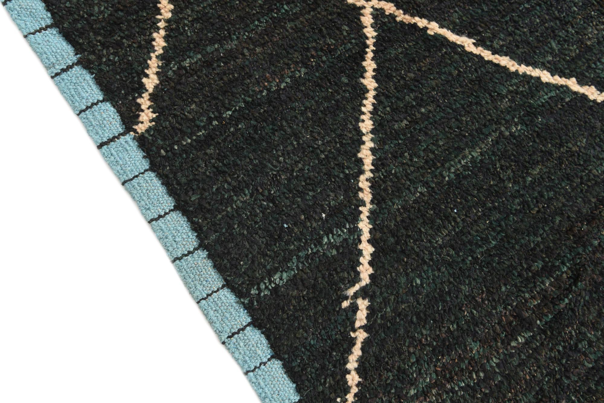 7' 8 x 10' 2 Hand Knotted Moroccan Wool Rug