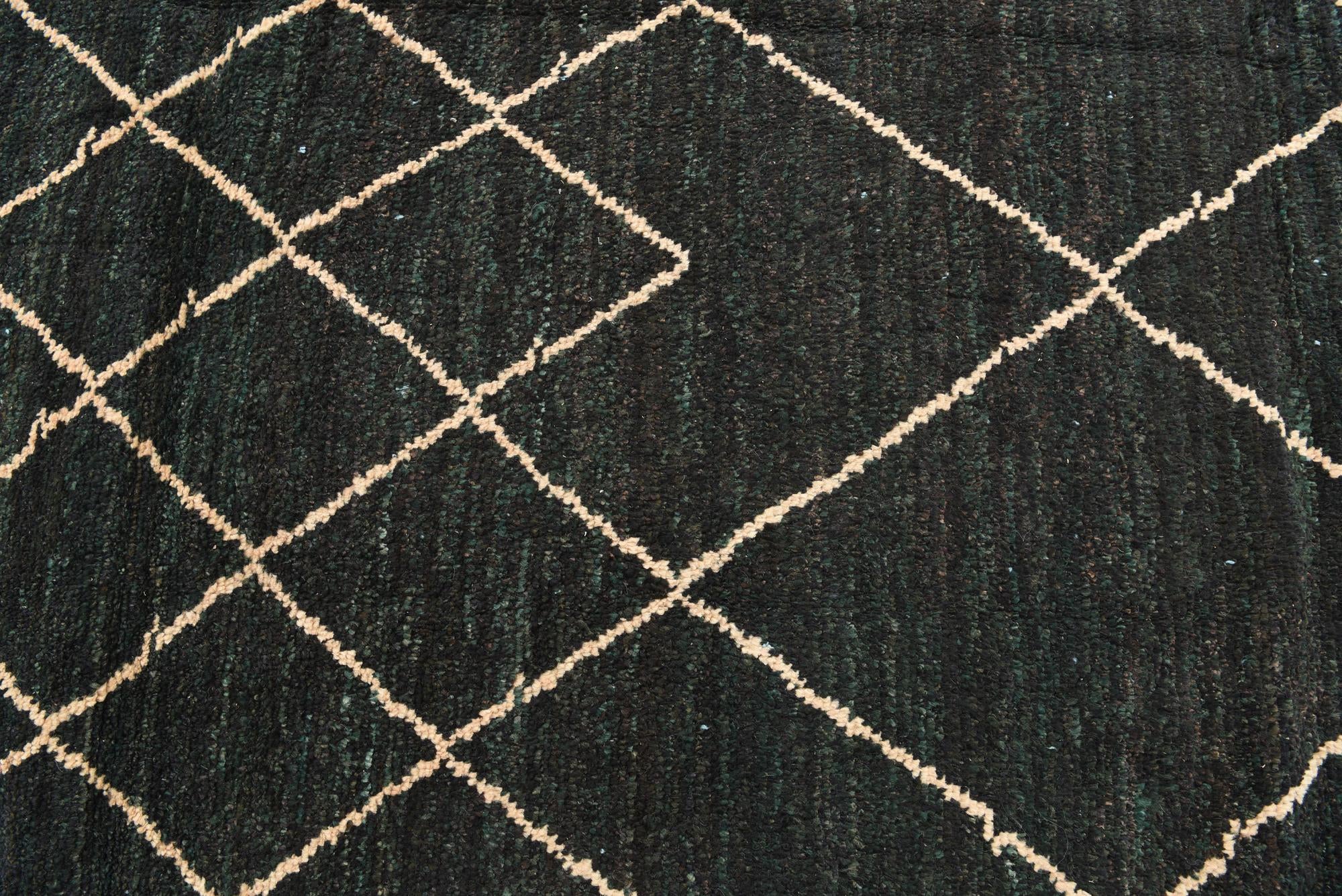7' 8 x 10' 2 Hand Knotted Moroccan Wool Rug