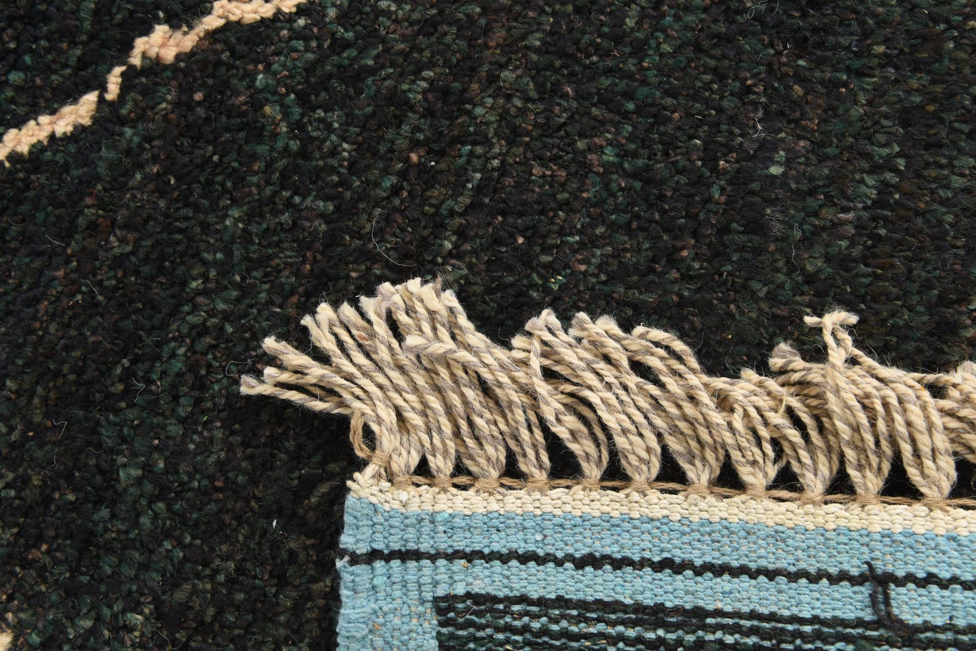 7' 8 x 10' 2 Hand Knotted Moroccan Wool Rug