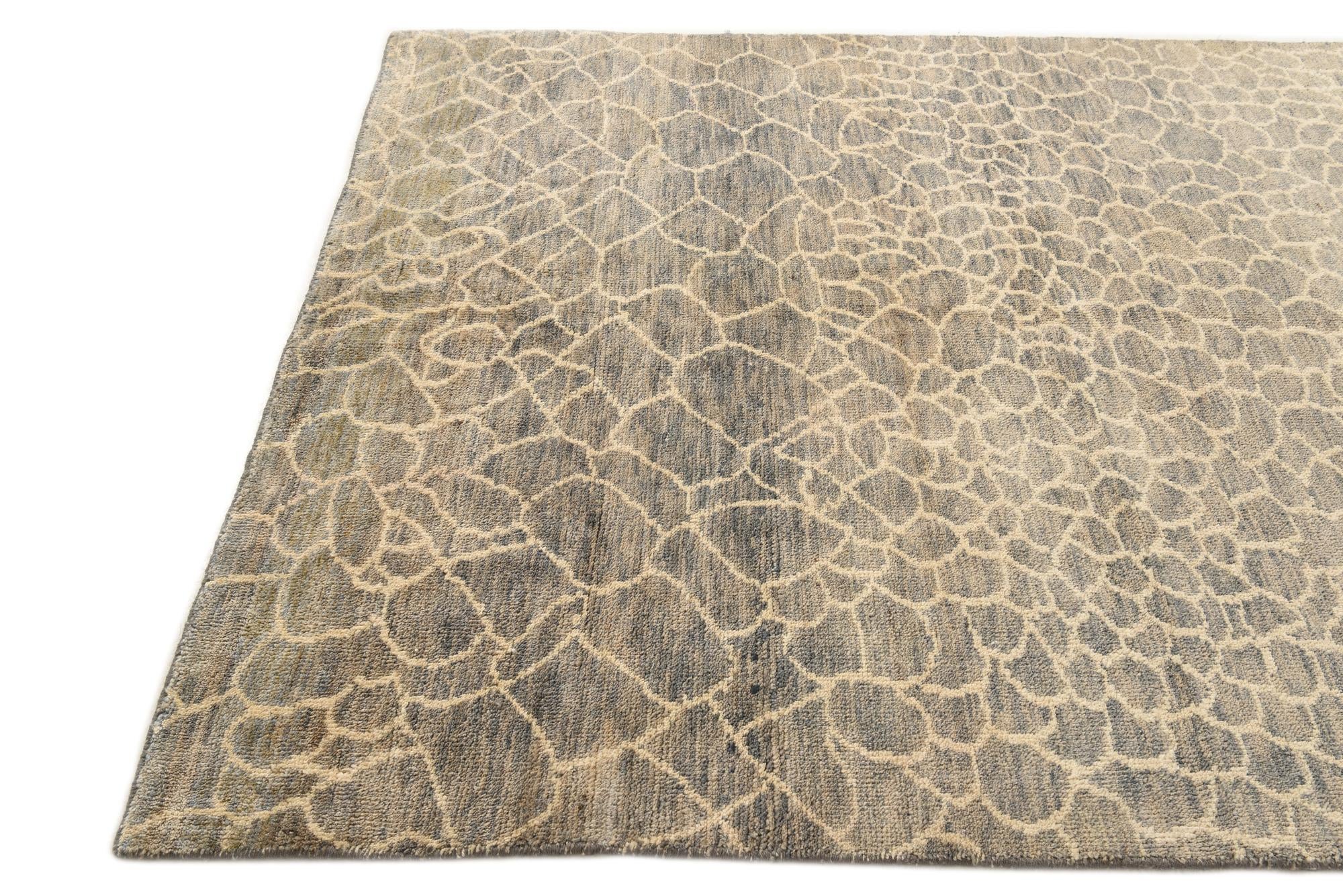 5' 6 x 8' Hand Knotted Moroccan Wool Rug