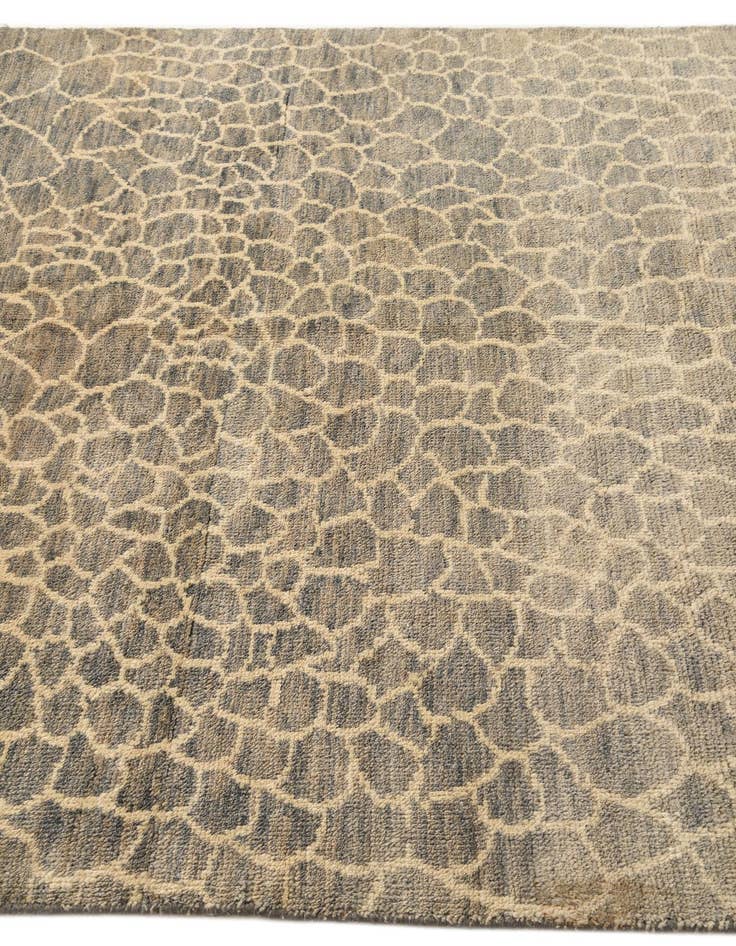 Detail image of 5' 6 x 8'  Hand Knotted Moroccan Wool Rug