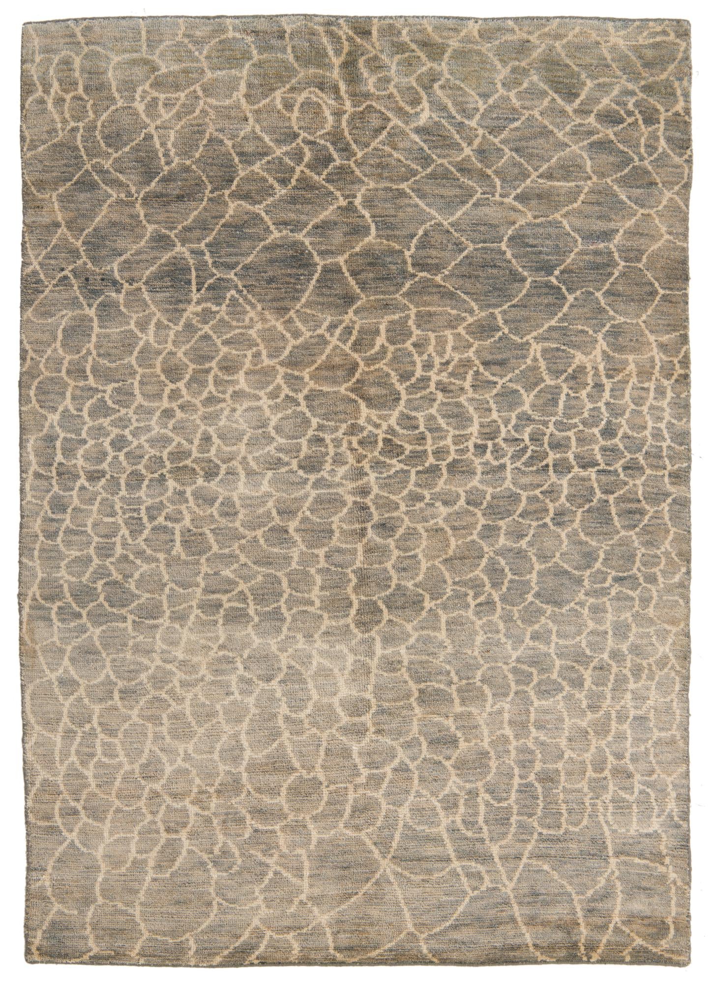 5' 6 x 8' Hand Knotted Moroccan Wool Rug