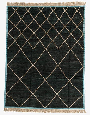 7' 8 x 10' 2 Hand Knotted Moroccan Wool Rug