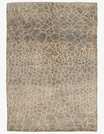 5' 6 x 8' Hand Knotted Moroccan Wool Rug