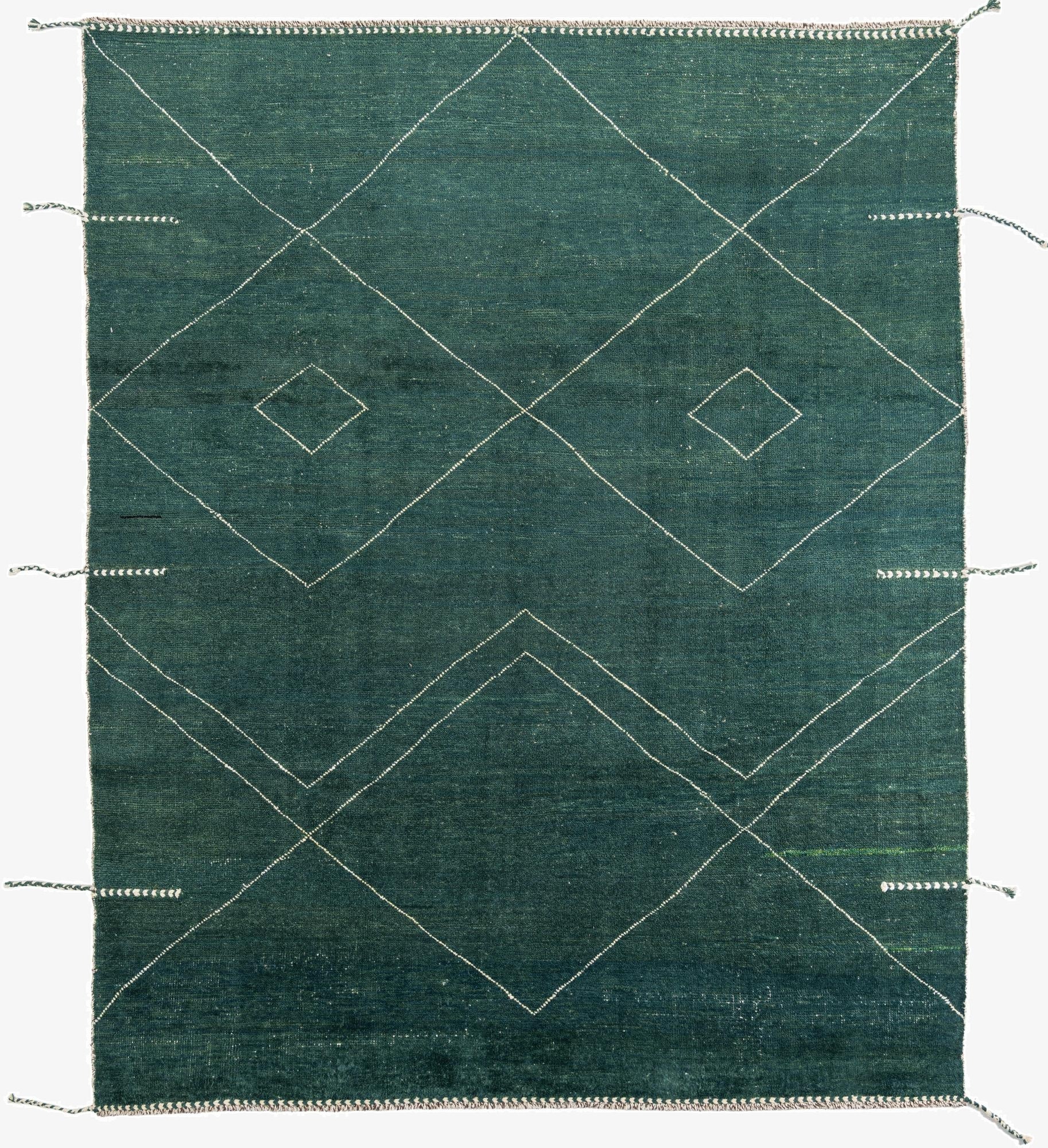 8' 4 x 10' 1  Hand Knotted Moroccan Wool Rug