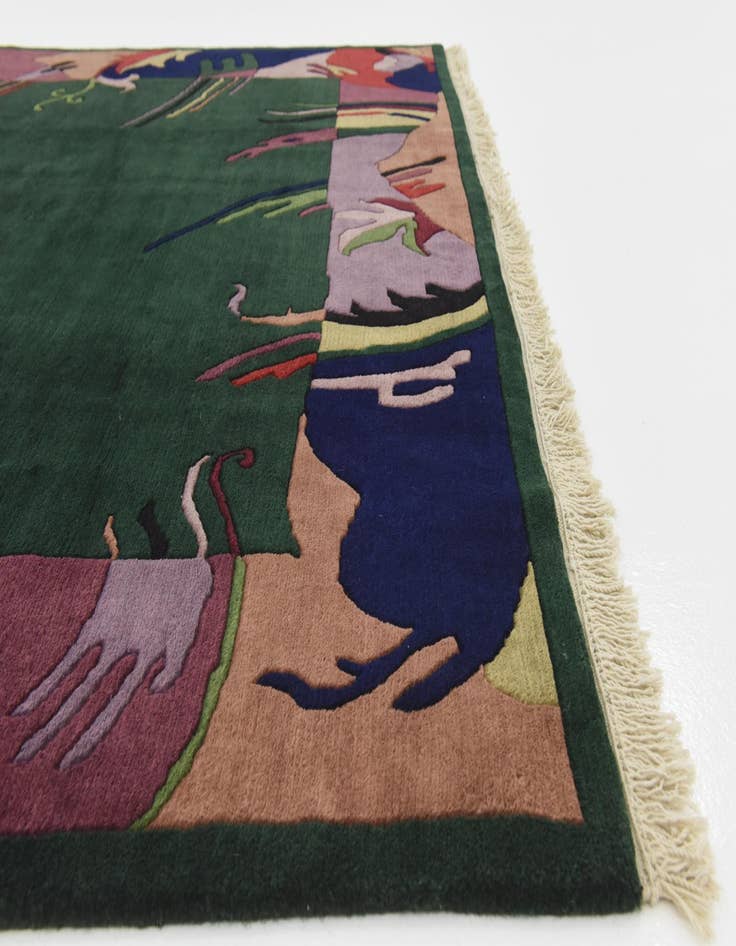 Detail image of 6' 8 x 9' 10 Hand Knotted Nepal Wool Rug