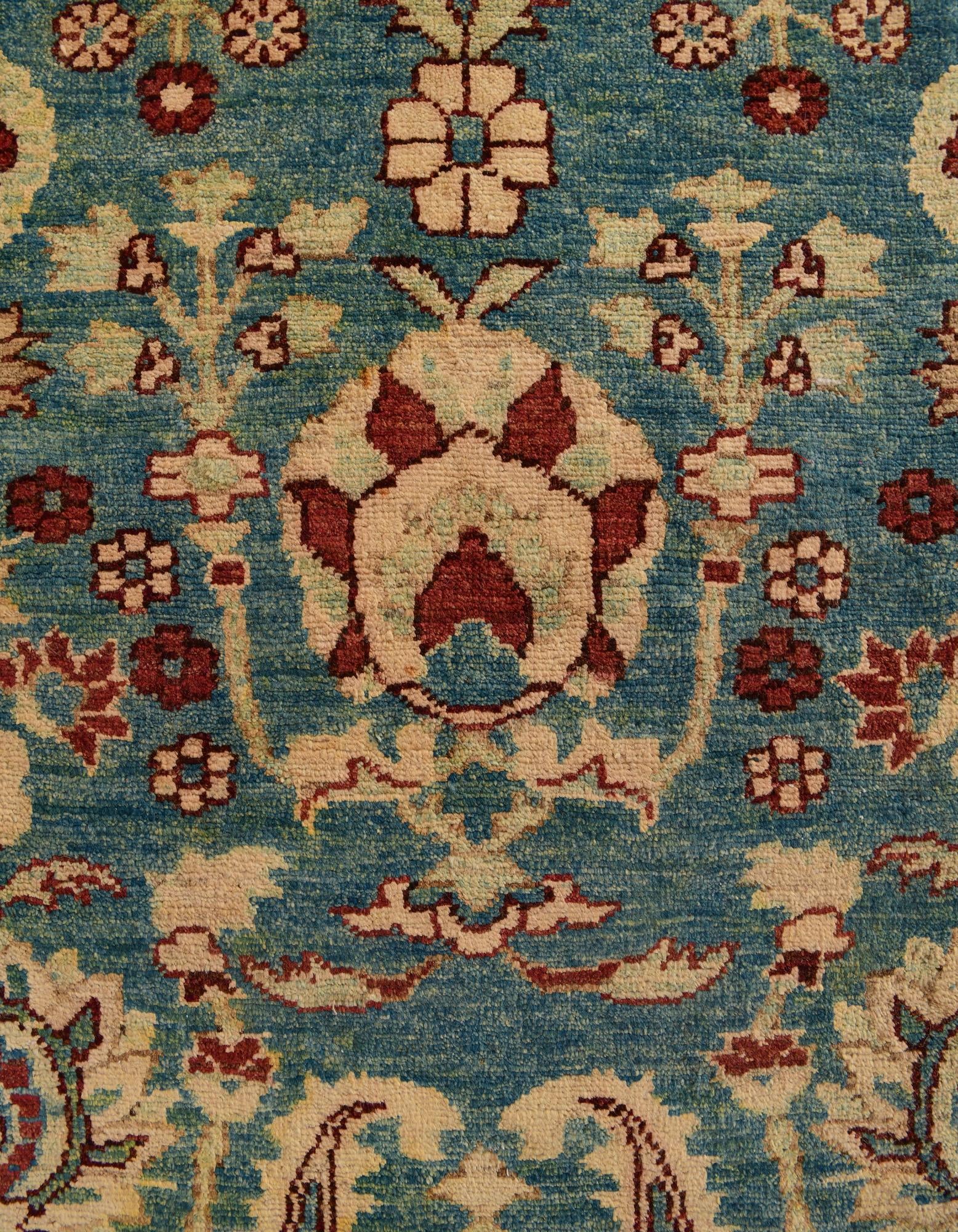 12' 3 x 17' Hand Knotted Peshawar Ziegler Rug