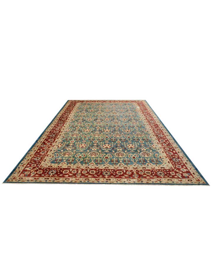 12' 3 x 17' Hand Knotted Peshawar Ziegler Rug