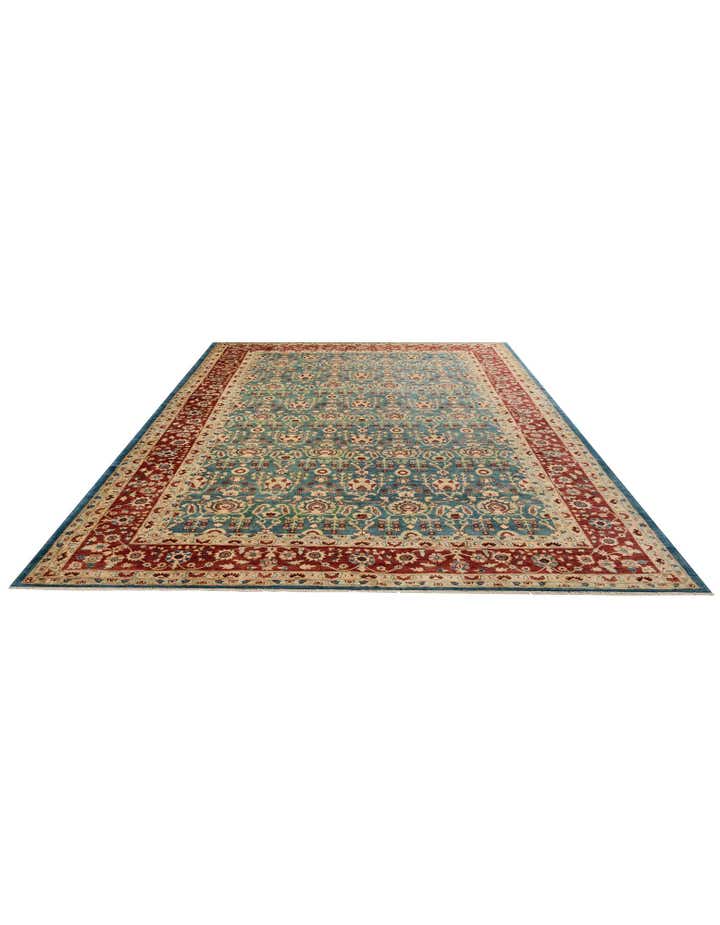 12' 3 x 17' Hand Knotted Peshawar Ziegler Rug