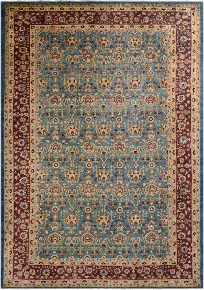 12' 3 x 17' Hand Knotted Peshawar Ziegler Rug