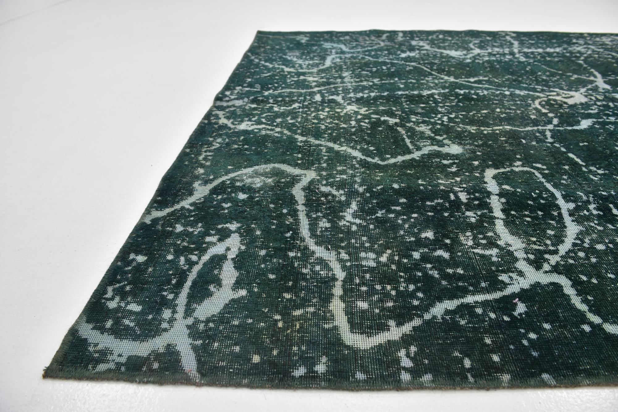 6' x 9' 6 Hand Knotted Ultra Vintage Persian Wool Rug