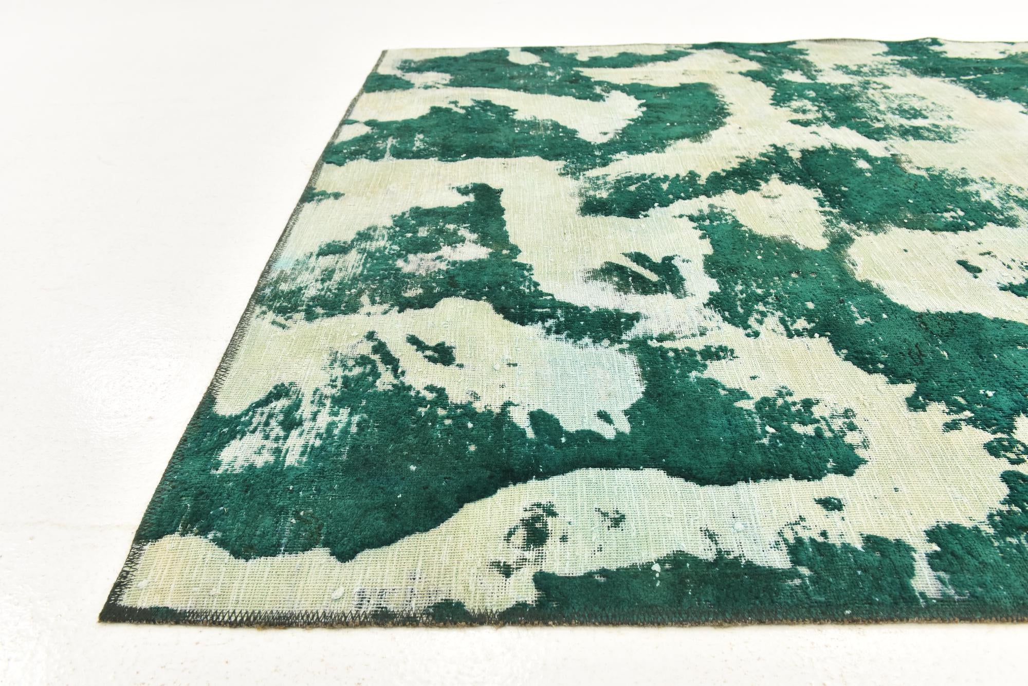 5' 7 x 8' Hand Knotted Ultra Vintage Persian Wool Rug