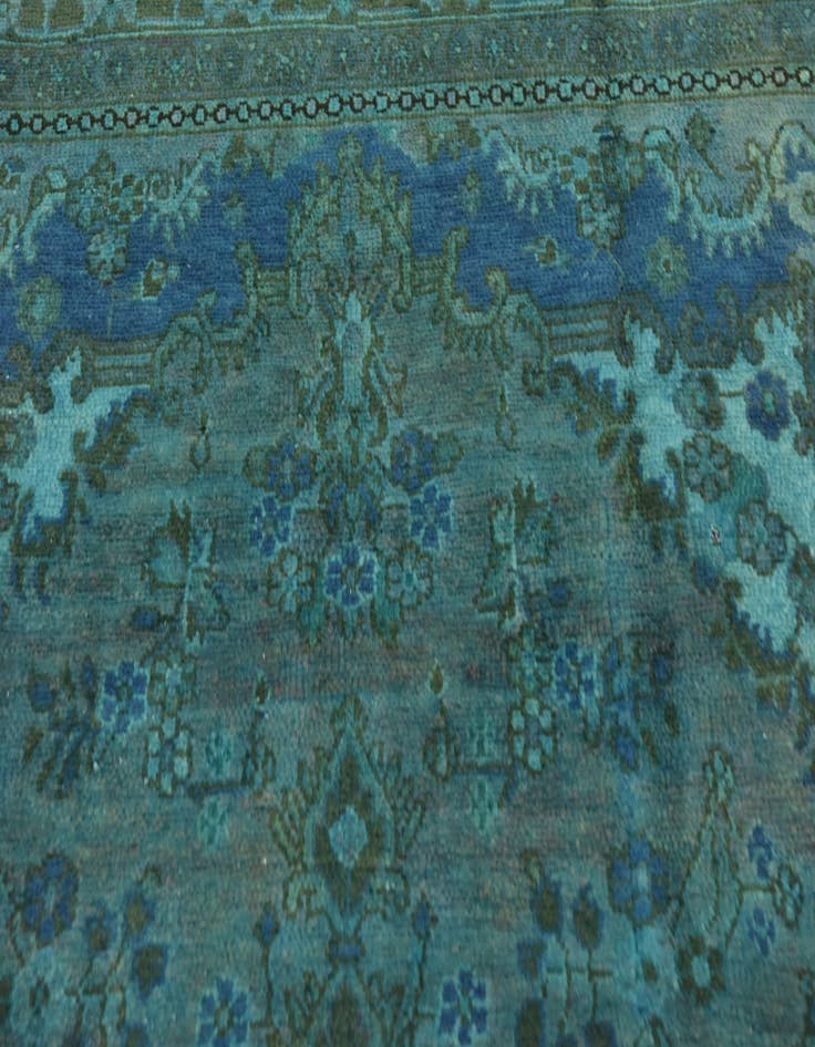Detail image of 6' 8 x 9' 5 Hand Knotted Ultra Vintage Persian Wool Rug