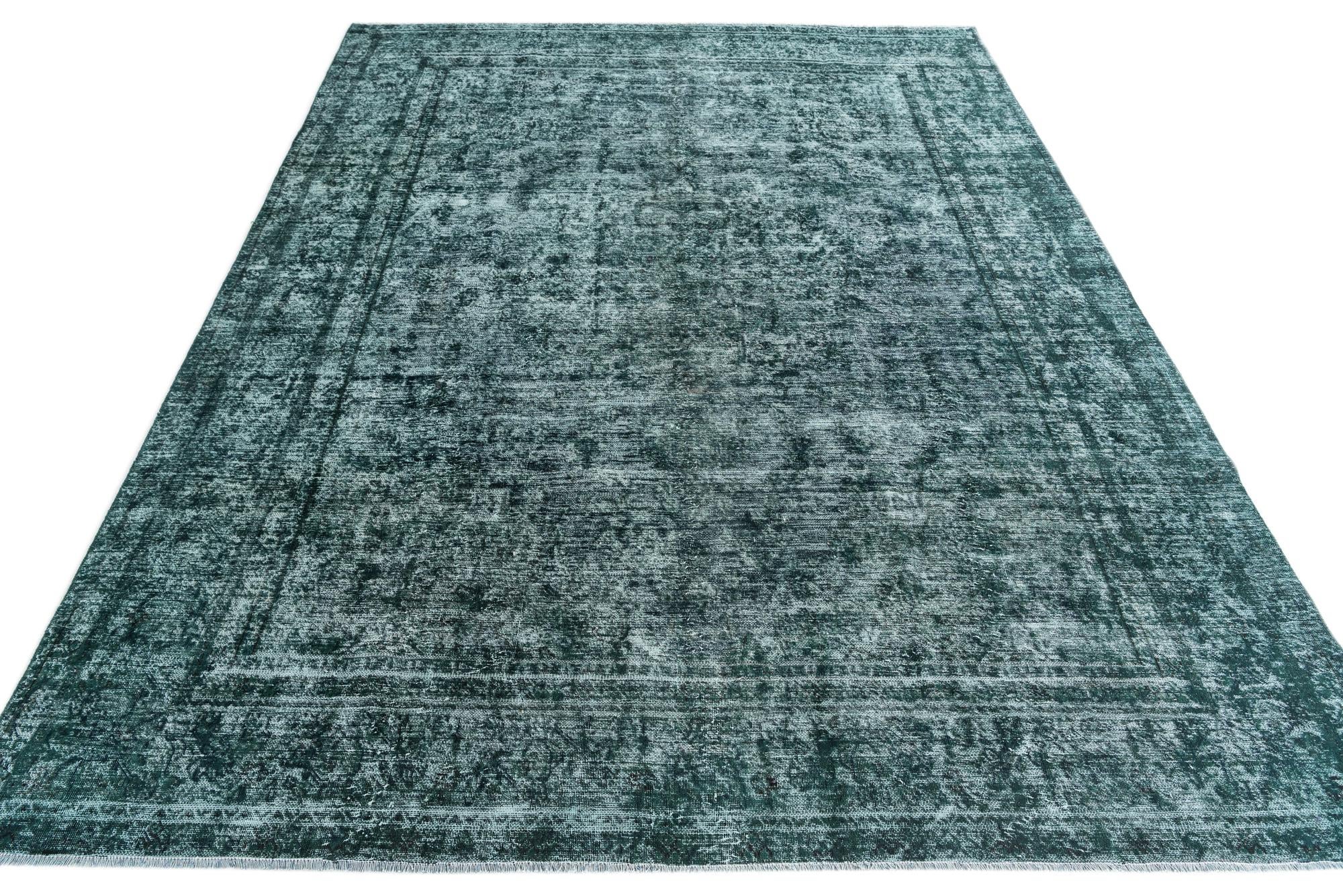 9' 3 x 12' 1 Hand Knotted Ultra Vintage Persian Wool Rug