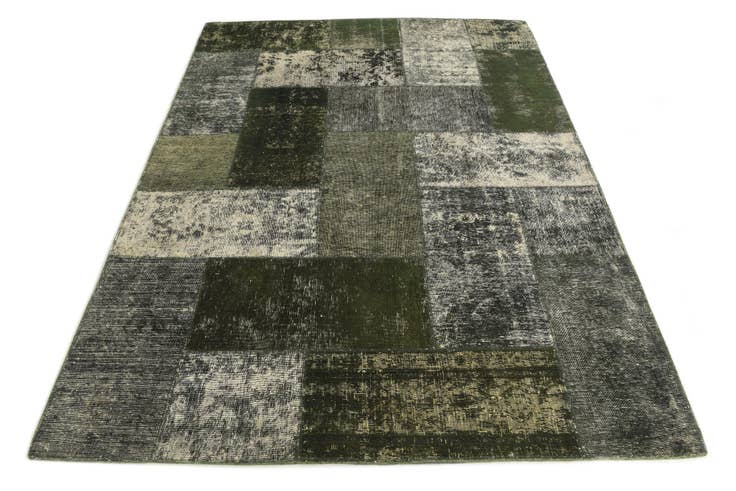 Detail image of 5' 8 x 8' Hand Knotted Ultra Vintage Persian Wool Rug