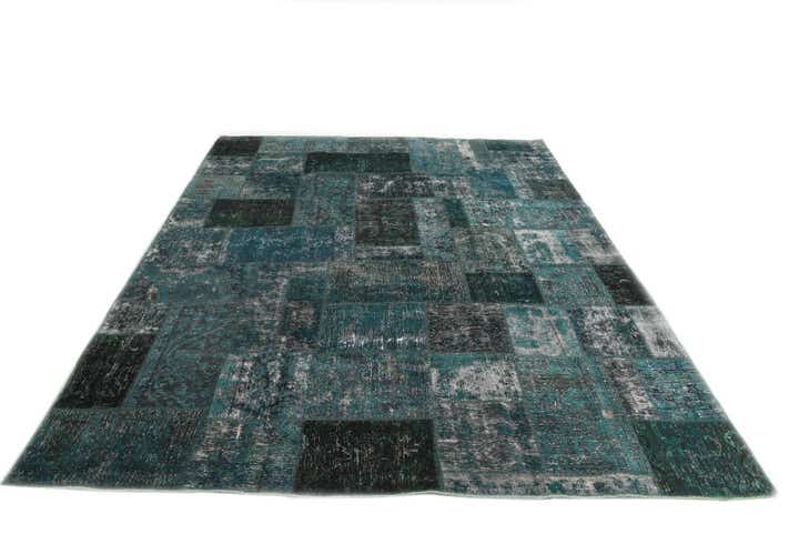 8' 1 x 10' Hand Knotted Ultra Vintage Persian Wool Rug