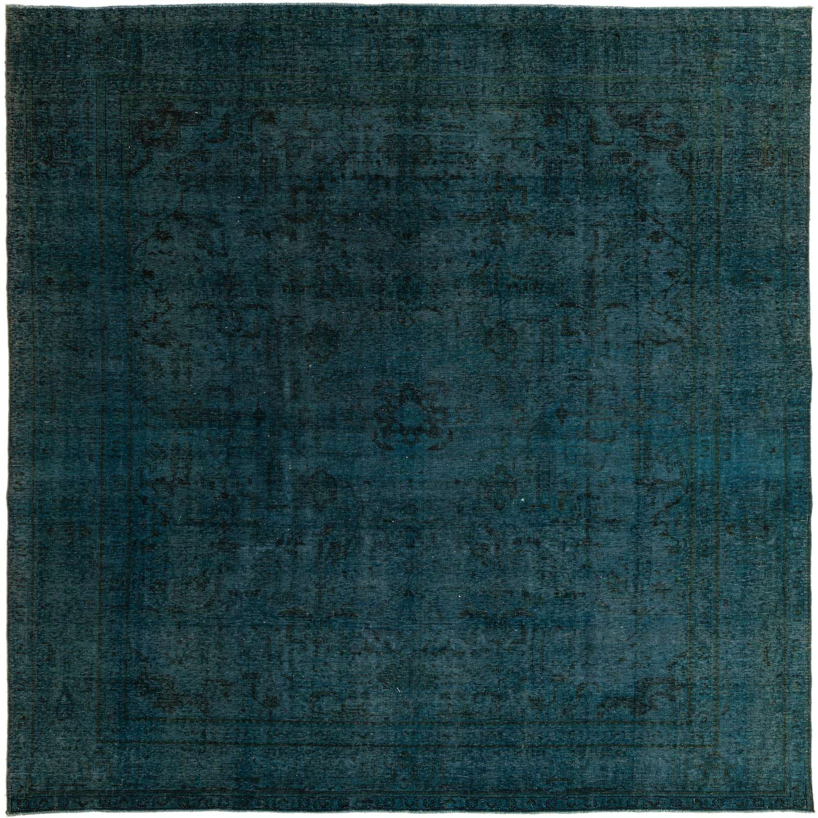 Hunter Green 10' 1 x 12' 2 Hand Knotted Ultra Vintage Persian Wool Rug ...